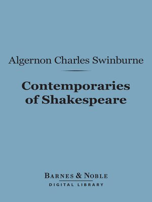cover image of Contemporaries of Shakespeare (Barnes & Noble Digital Library)